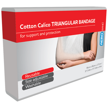 AEROBAND Cotton Calico Triangular Bandage 96 x 96 x 137cm Bag/10