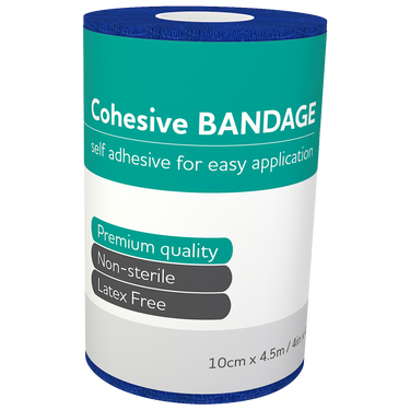 AEROBAN Cohesive Bandage 10cm x 4.5M Wrap/12