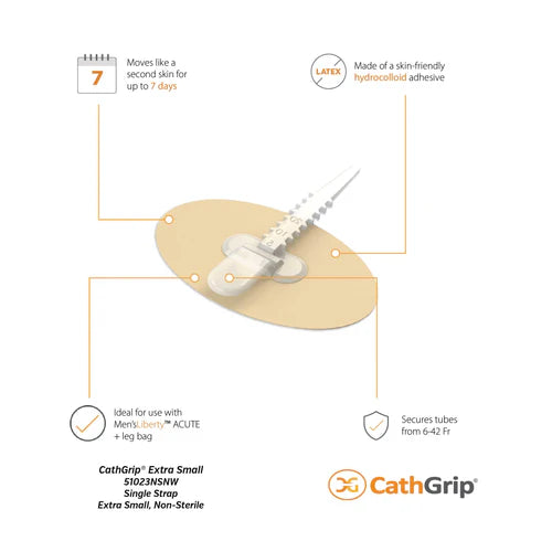 CathGrip® Extra Small Tube Securement Device (Single Strap, Non-Sterile)