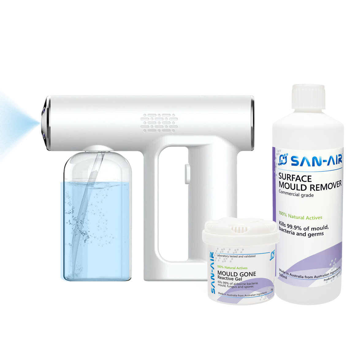 SAN-AIR Mould BUNDLE - Mould Remover Spray  + Mould Gel + Atomizer Gun