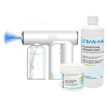 SAN-AIR V3 Winter Wellness Bundle with San-Air Surface Disinfectant 500ml RTU plus San-Air Air Purifier Gel and Atomizer Gun