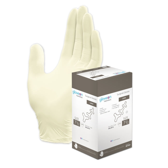 Hamilton Latex Sterile Powder Free Gloves Size 6.5