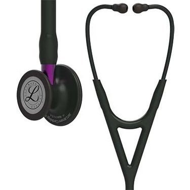 3M Littmann Cardiology IV Stethoscope With Special Edition Black Chestpiece; Black Tube; Violet Stem And Black Headset