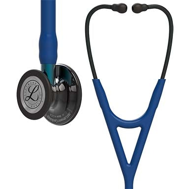 3M Littmann Cardiology IV Stethoscope With High Polish Smoke Chestpiece; Navy Tube; Blue Stem And Black Headset