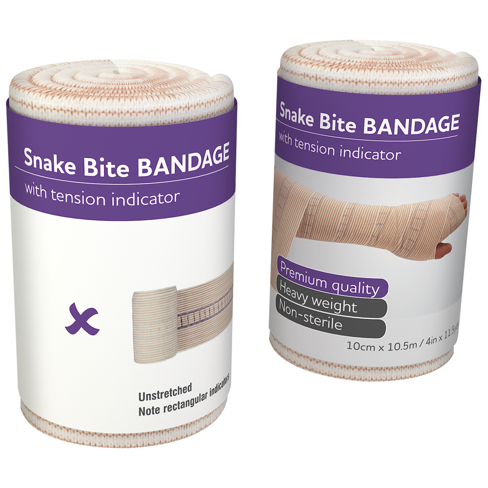 AEROFORM Snake Bite Bandage with Indicator 10cm x 10.5M Wrap/12
