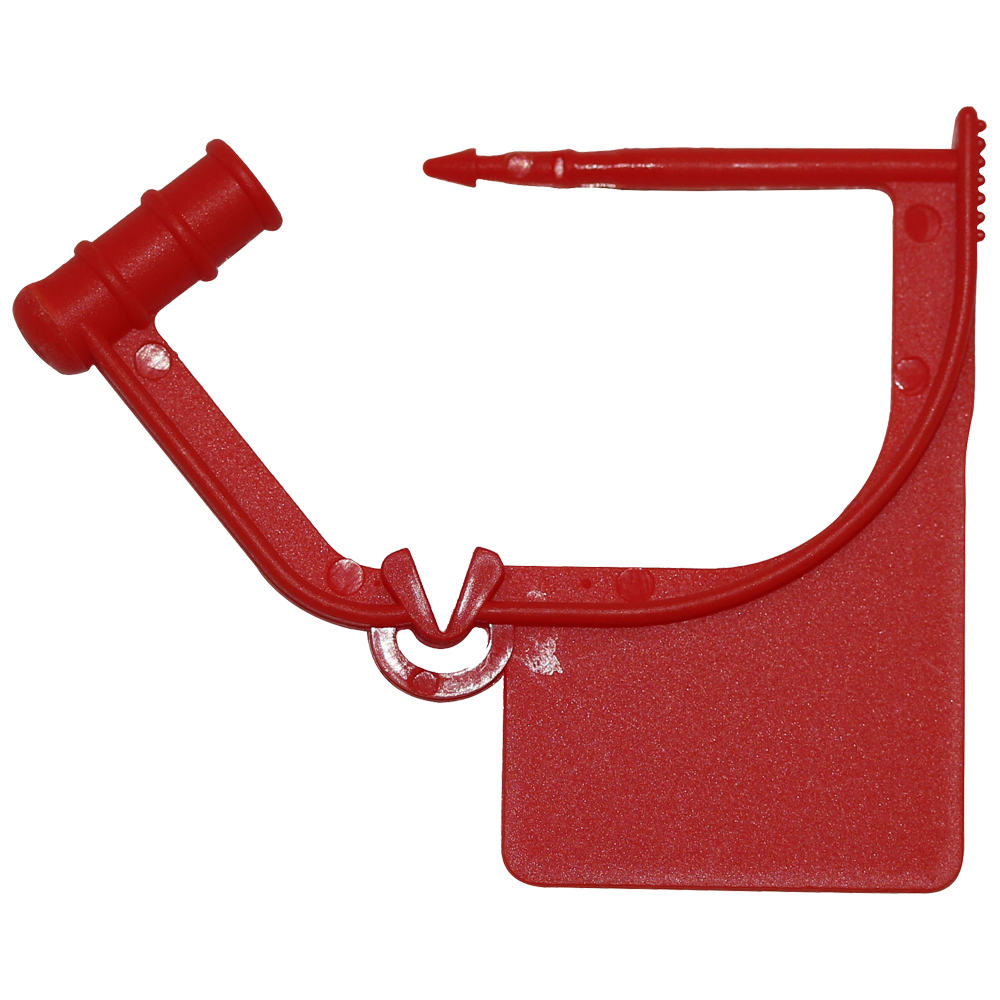 Small Red Plastic Safety Seal 100 Pack