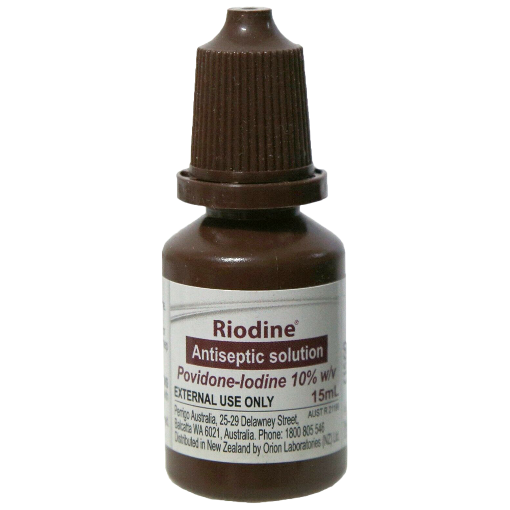 RIODINE 10% Povidone Iodine Solution 15ml Dropper bottle