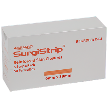 AEROPLAST Wound Closure Strips 6 x 38mm Box/50 (6 strips/card)