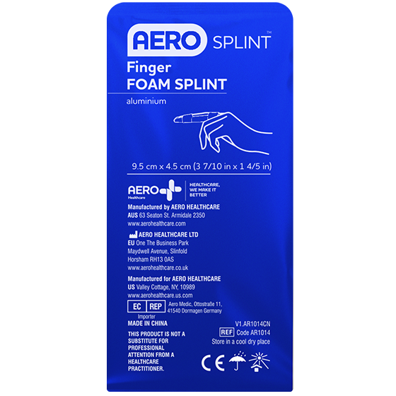 AEROSPLINT Finger Aluminium Foam Splint 9.5 x 4.5cm