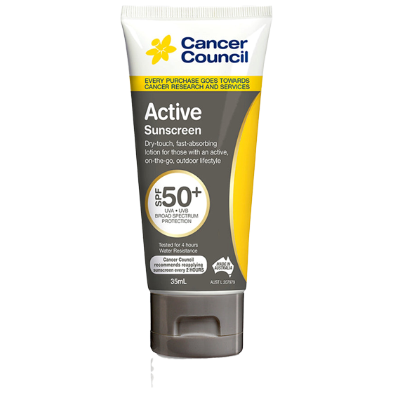 CANCER COUNCIL SPF50+ Active Sunscreen Traveller 35mL (GST Free)