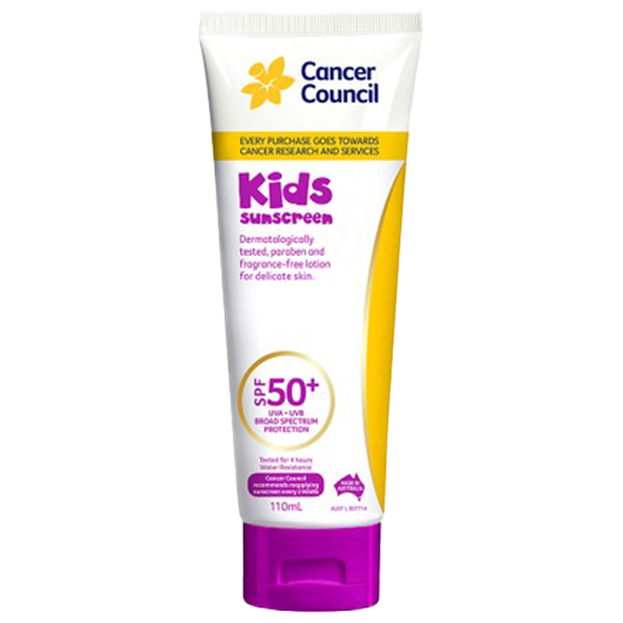 CANCER COUNCIL SPF50+ Kids Sunscreen Tube 110mL (GST Free)