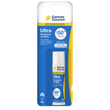 CANCER COUNCIL SPF50+ Ultra Lip Balm 4g (GST Free)