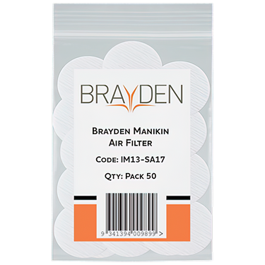 BRAYDEN Manikin Air Filter - Adult Pack/50