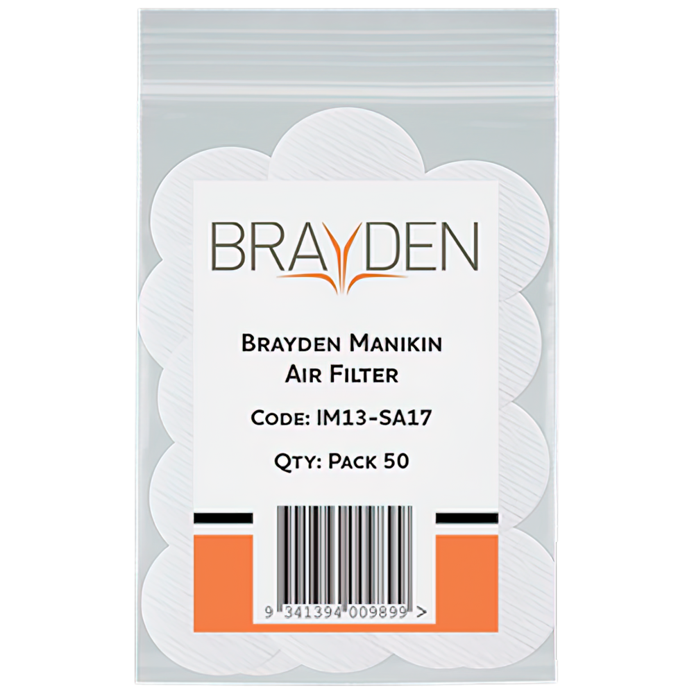 BRAYDEN Manikin Air Filter - Adult Pack/50