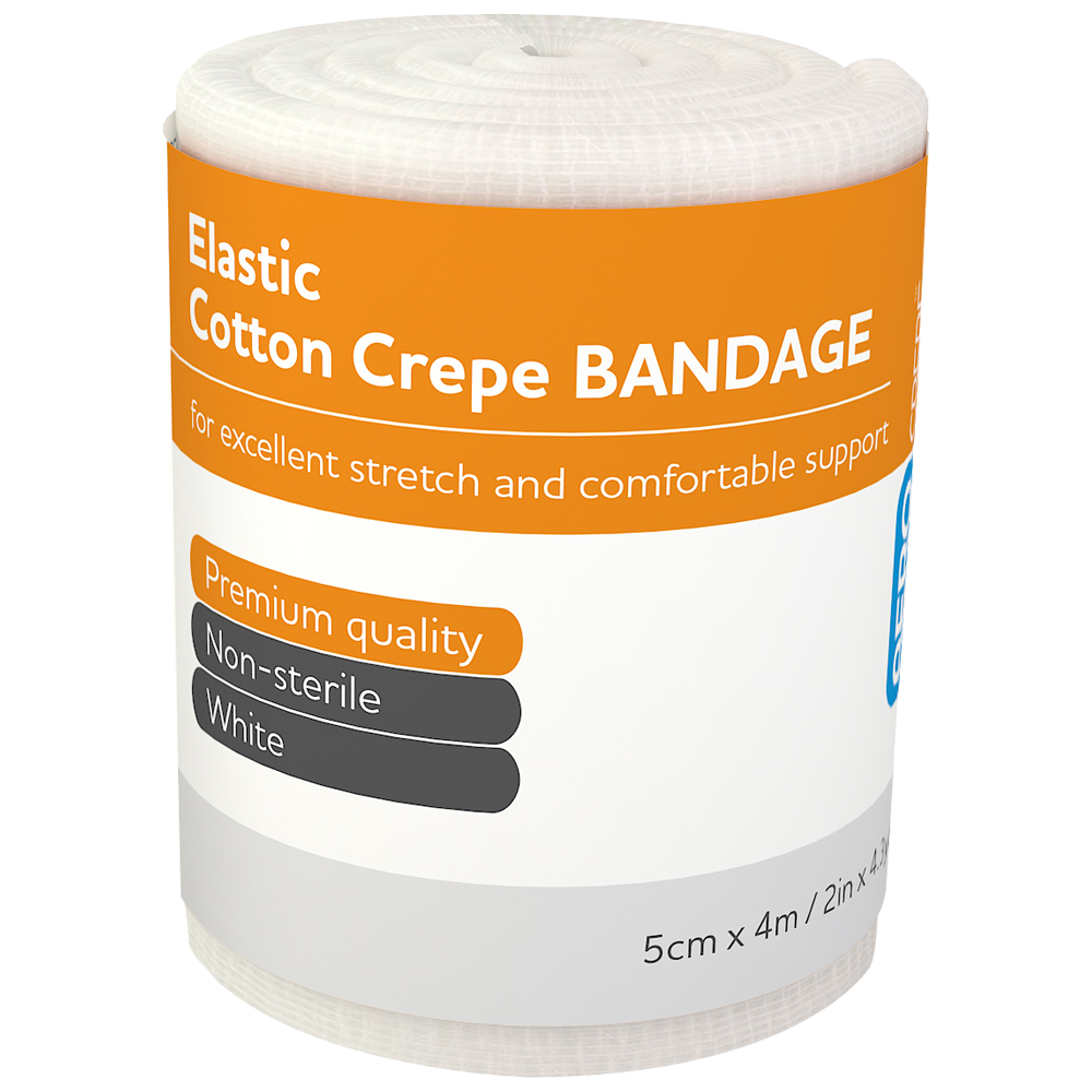 AEROCREPE Elastic Crepe Bandage 5cm x 4M Wrap/12