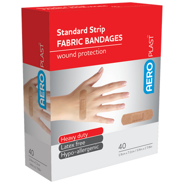 AEROPLAST Premium Fabric Standard Strip 7.2 x 1.9cm Box/40