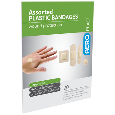 AEROPLAST Plastic Assorted Dressings Env/20