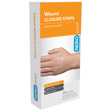 AEROPLAST Wound Closure Strips 6 X 75mm Box/50 (3 strips/card)