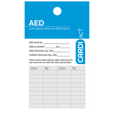 CARDIACT AED Test Tag