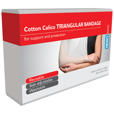AEROBAND Cotton Calico Triangular Bandage 110 x 110 x 155cm Bag/10