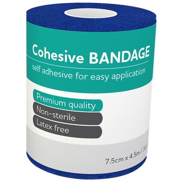 AEROBAN Cohesive Bandage 7.5cm x 4.5M Wrap/12