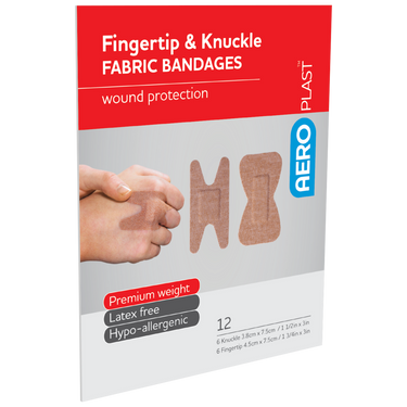 AEROPLAST Premium Fabric Fingertip & Knuckle Dressings Env/12