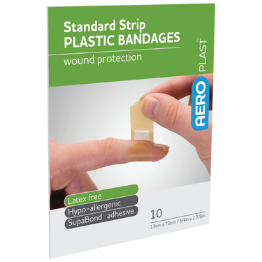 AEROPLAST Plastic Standard Strip 7.2 x 1.9cm Env/10