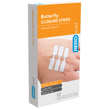 AEROPLAST Butterfly Wound Closures 45 X 10mm Box/10
