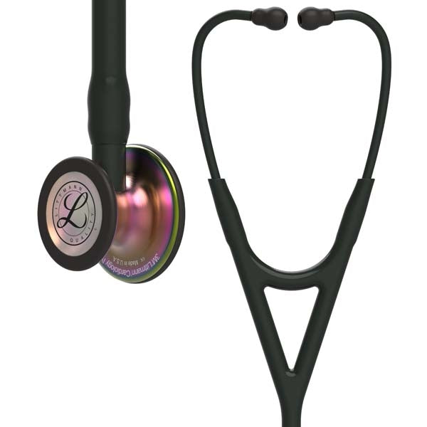 3M Littmann Cardiology IV Stethoscope With Special Edition Rainbow Chestpiece; Black Tube; Stem And Headset