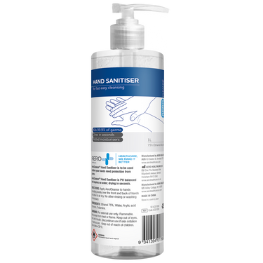 AEROCLEANSE 70% Alcohol Hand Sanitiser Pump Bottle 1L
