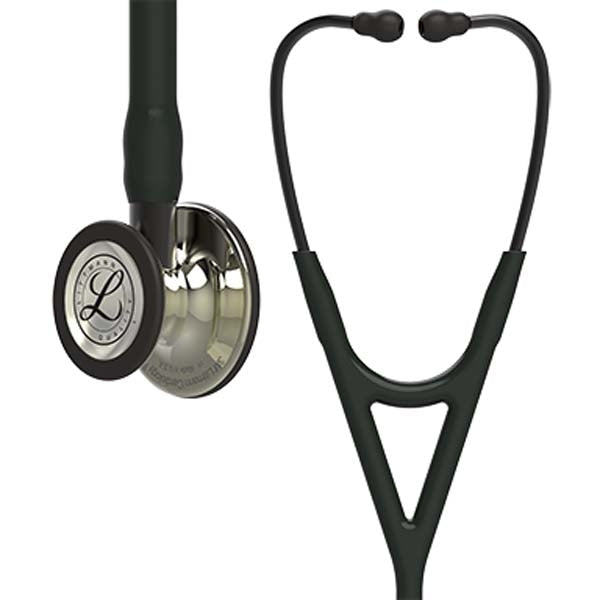 3M Littmann Cardiology IV Stethoscope With High Polish Champagne Chestpiece; Black Tube; Smoke Stem And Headset