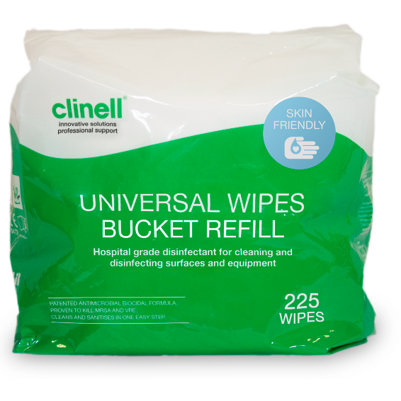 Clinell Universal Wipes Refill Pkt 225