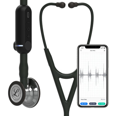 3M Littmann CORE Digital Stethoscope With Mirror Chestpiece; Black Tube; Stem And Headset